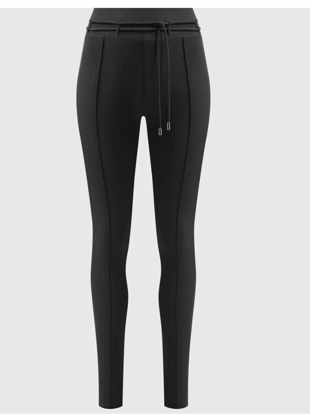 Maniere De Voir | Leggings Fitted Womens Size 0 Black Neoprene Tie High Waist